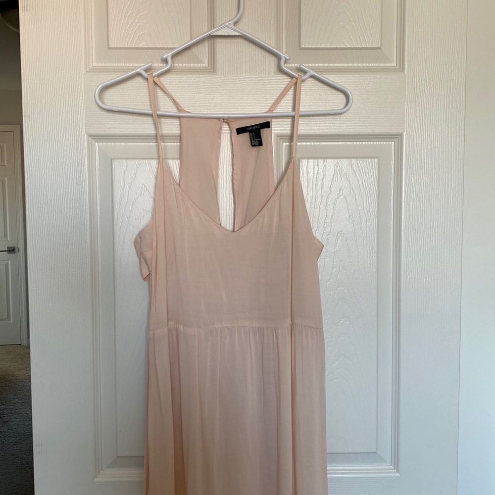 Forever21 peach maxi dress with cutouts